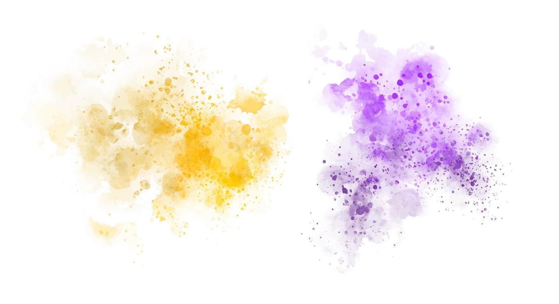 bunte aquarellflecken und spritzer vektor