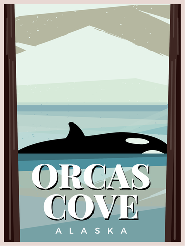 Orcas Bucht vektor