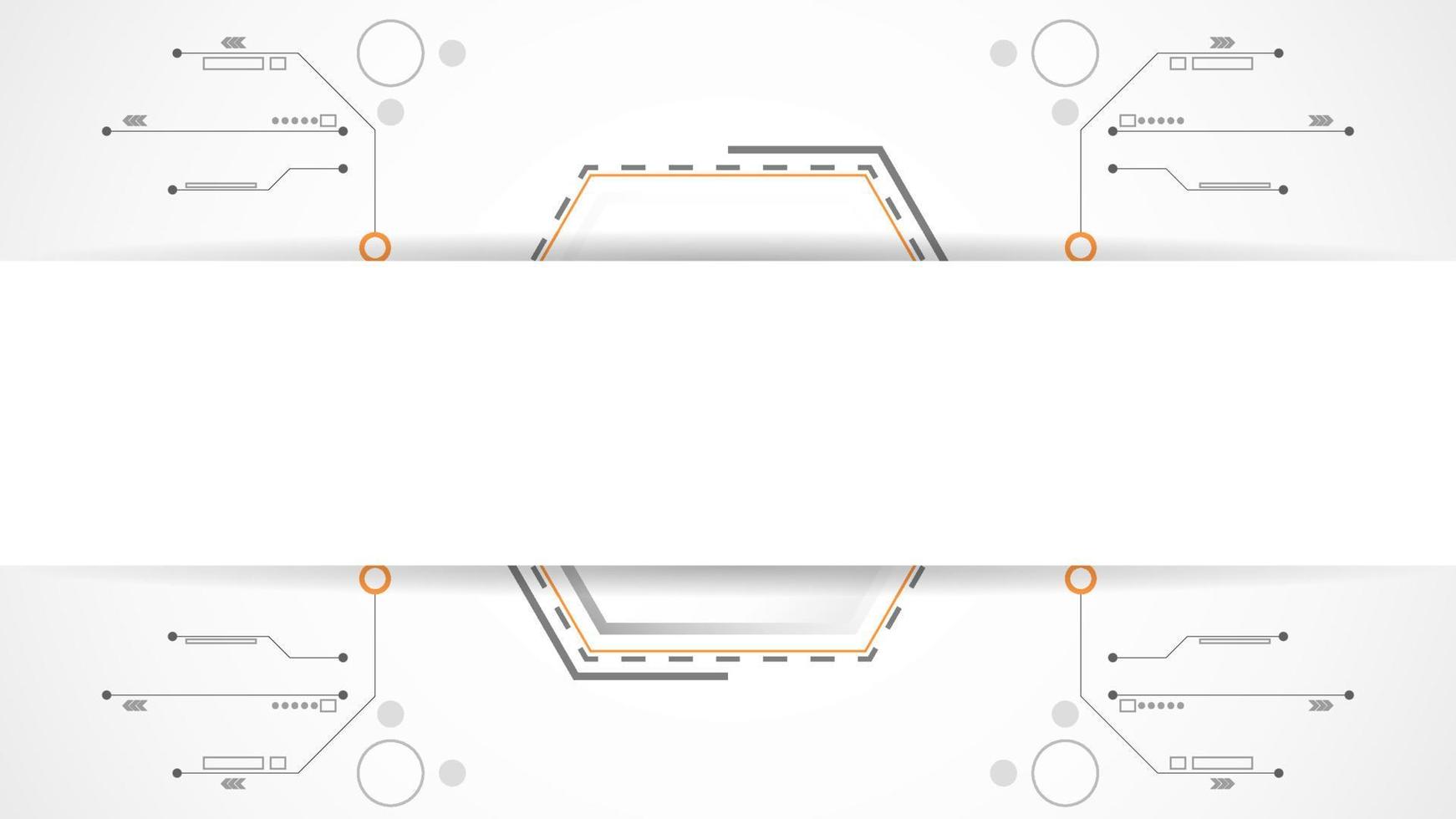 weiß grau Polygon Technologie Hintergrund abstrakt. technologie mit digitaler linienfarbe grau, orange, punkt, hallo-tech, vektor. Polygon technologisch für Web-Banner, Hintergrund, Objekt. vektor