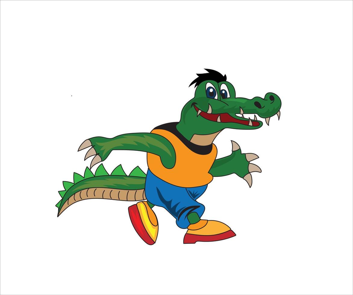alligator sporter maskot logotyp design vektor illustration