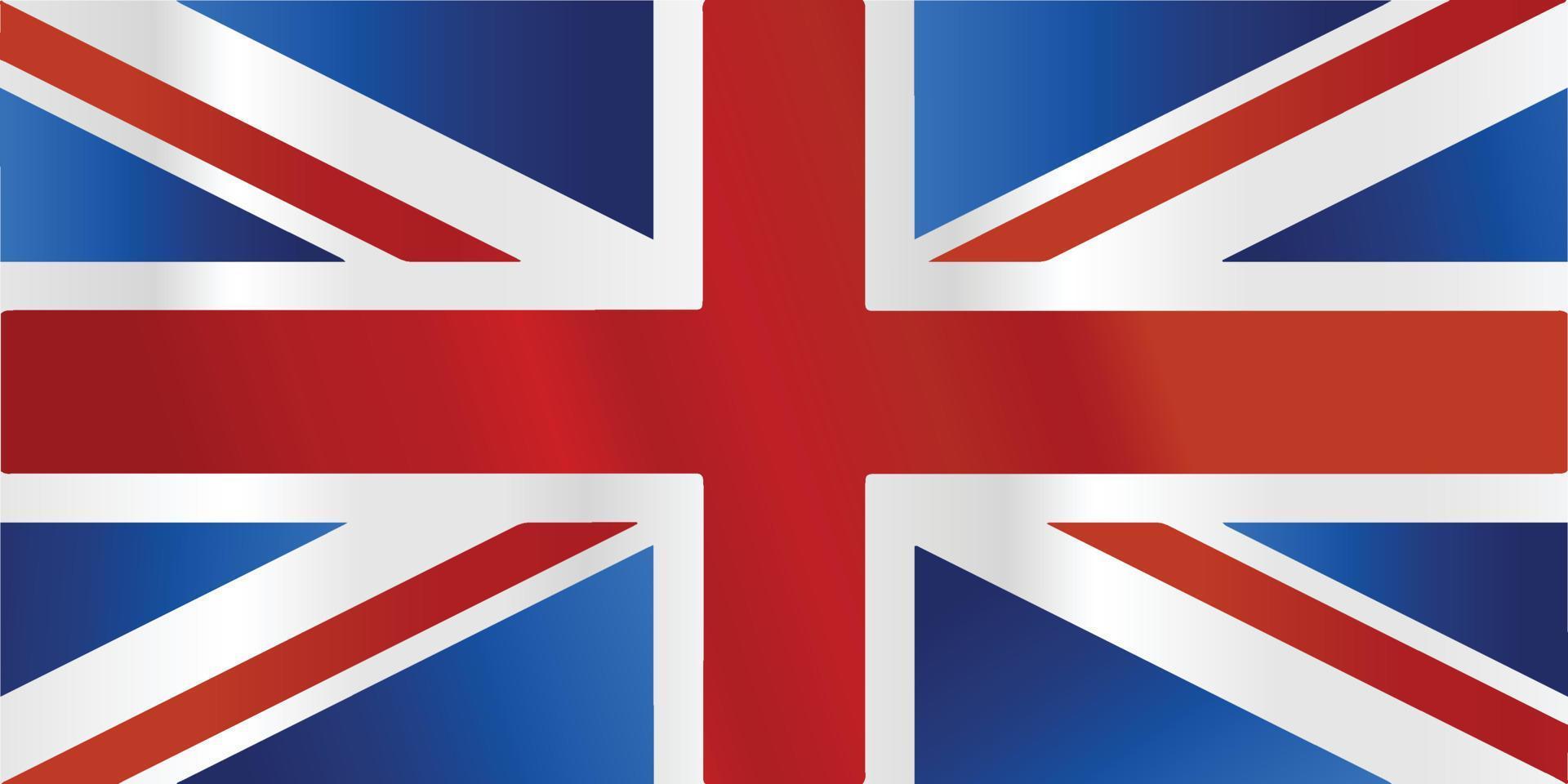 Land domkraft brittiskt flagga av förenad rike redo för din design vektor