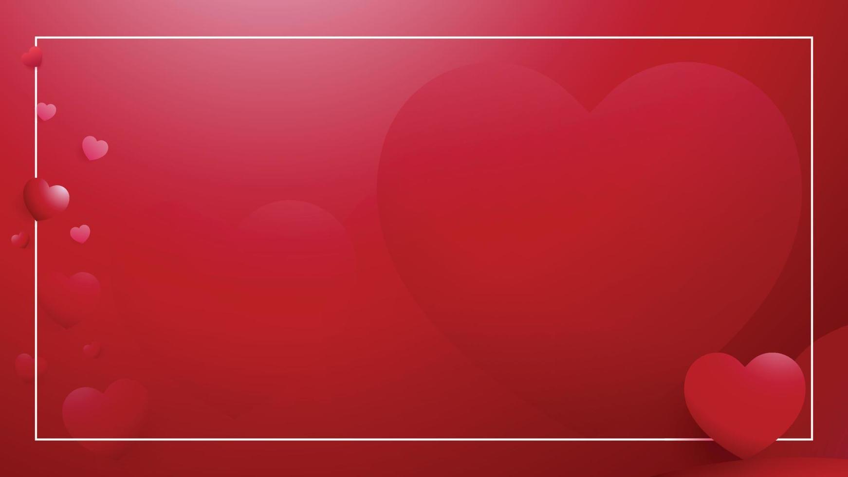 Herz Liebe Vektor Hintergrund. Valentinsrahmen. rosa Herzen Hintergrund. Liebeshintergrund-Designillustration. Valentinstag Hintergrund. Liebe Herz. abstrakter Liebeshintergrund. Valentinstag-Design-Vorlage.