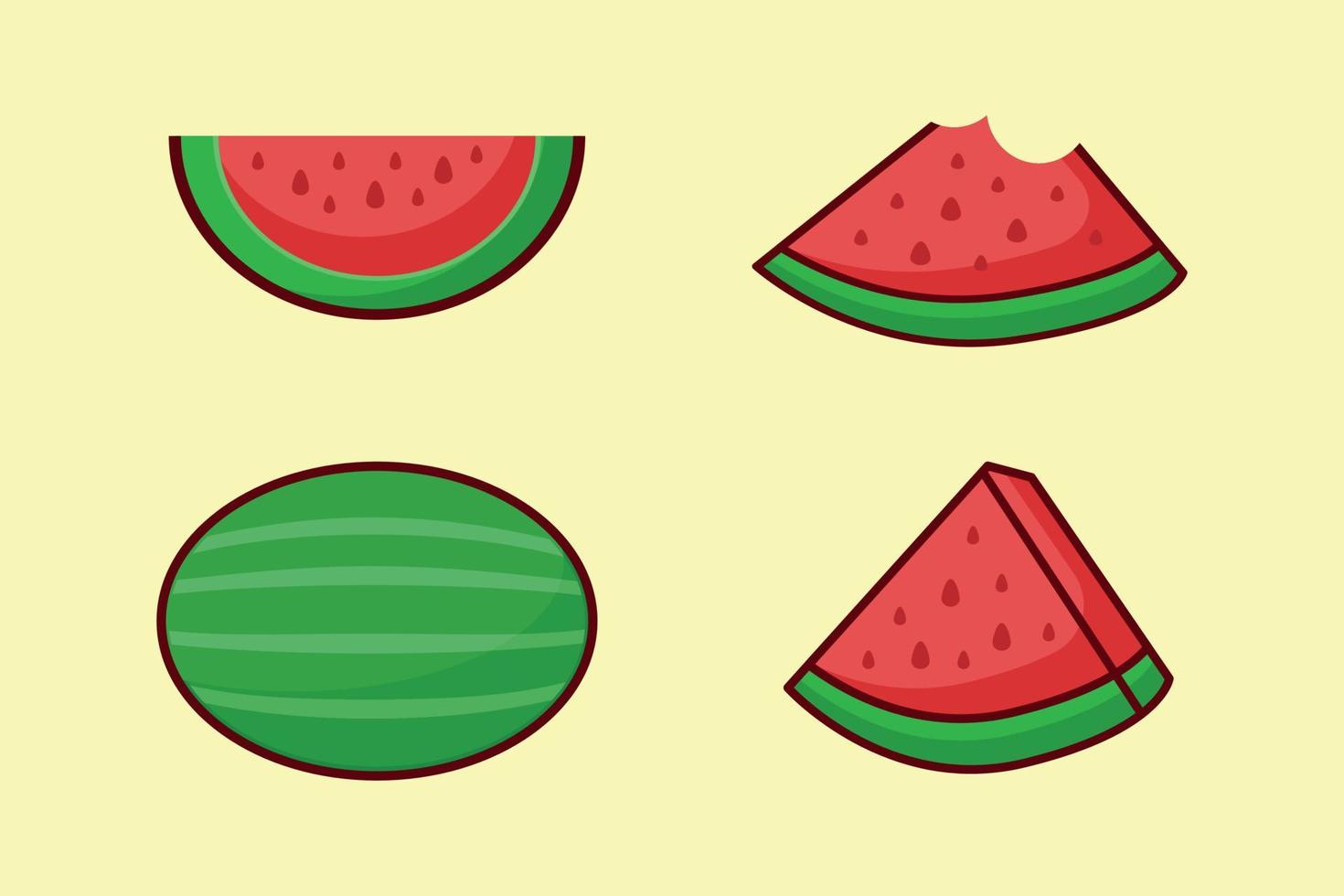 Sommer trägt Wassermelonenkarikaturart-Illustrationsdesign Früchte vektor