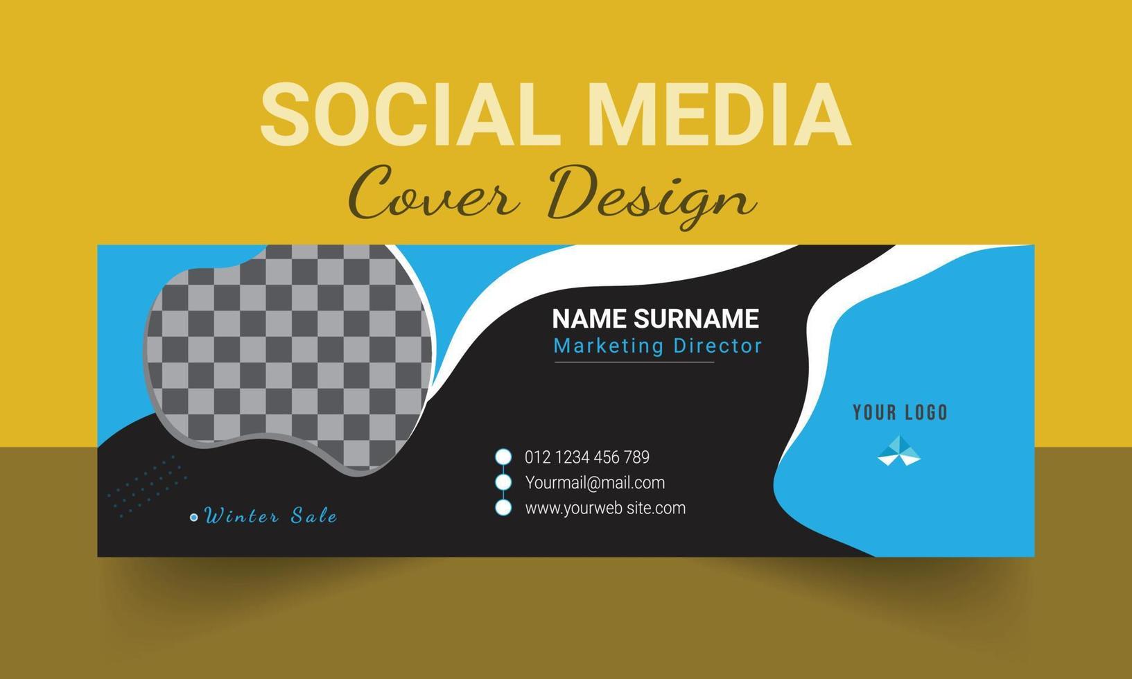 Social-Media-Cover oder E-Mail-Signatur-Design vektor