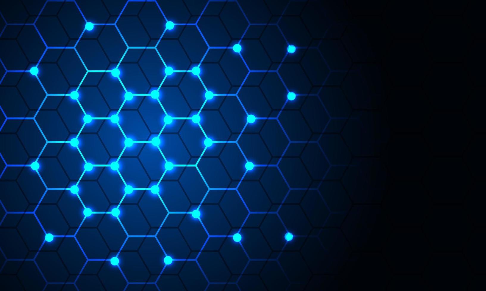 abstrakte blaue technologie futuristisches hexagon geometrisches design moderner hintergrundvektor vektor