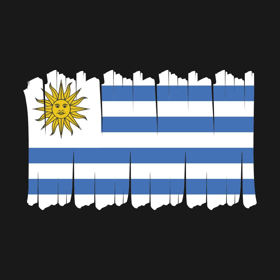 uruguay flagge bürste vektor