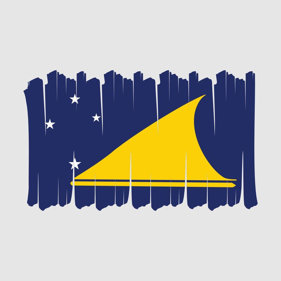 tokelau flagga borsta vektor