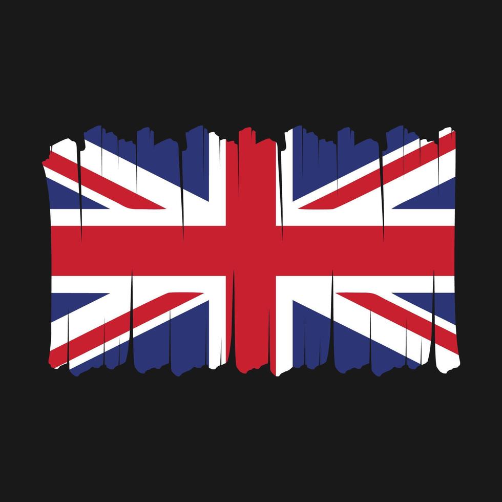 Storbritannien flagga borsta vektor