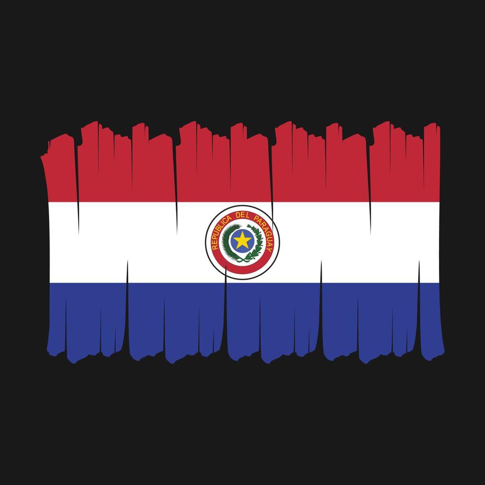 paraguay flagge bürste vektor