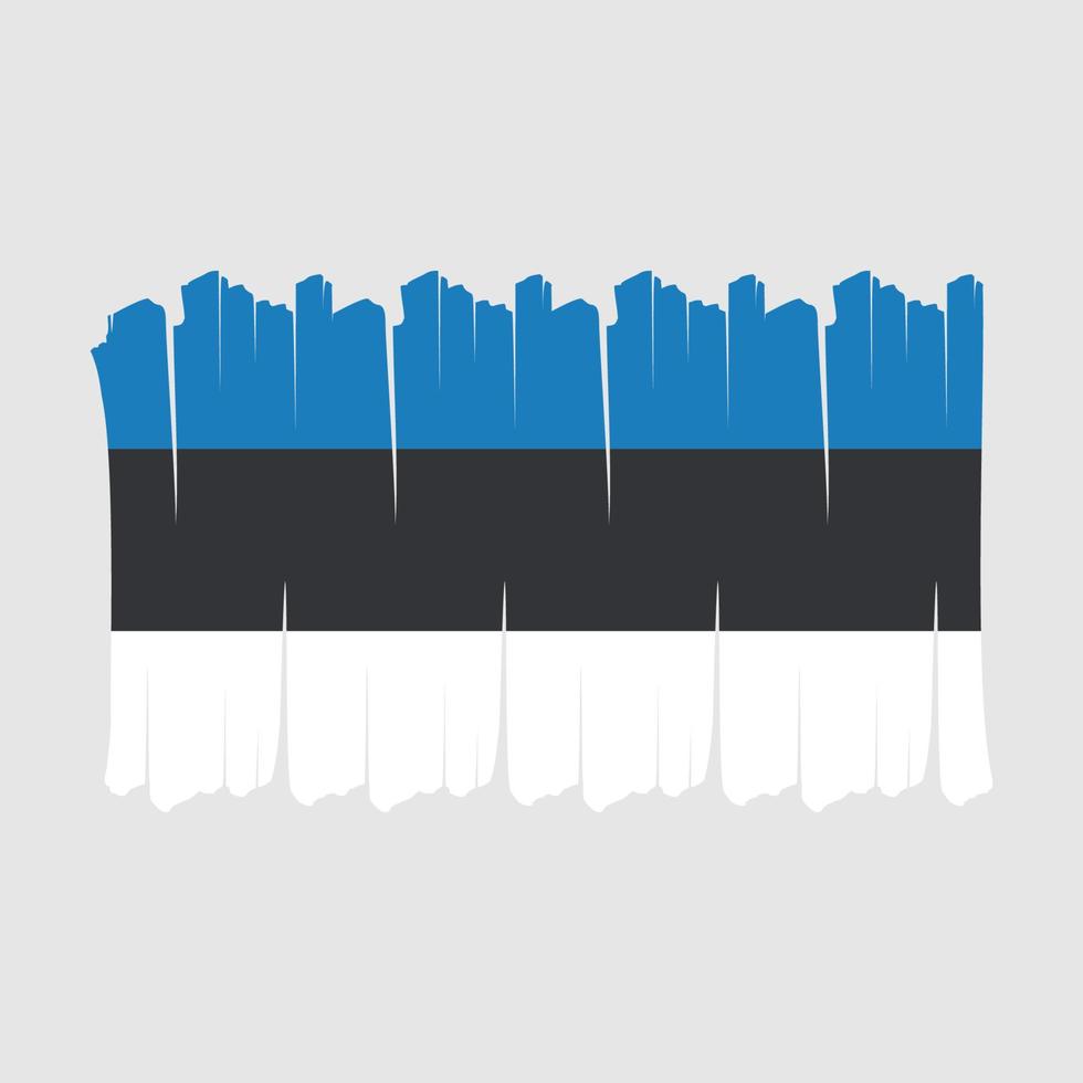 Estland Flaggenpinsel vektor