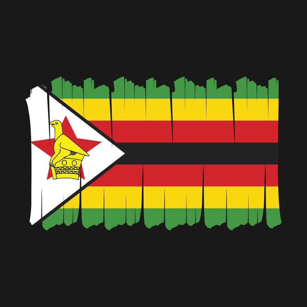 zimbabwe flaggborste vektor