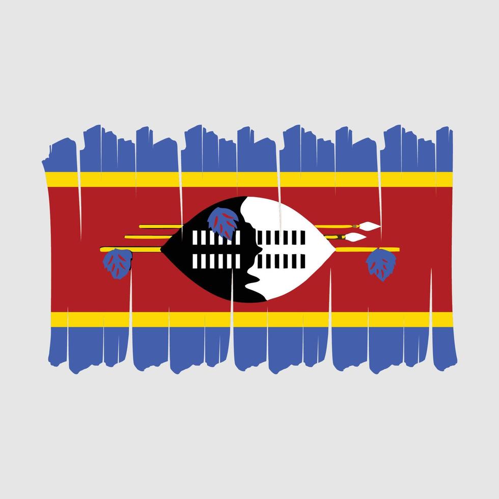 Bürste der Swasiland-Flagge vektor