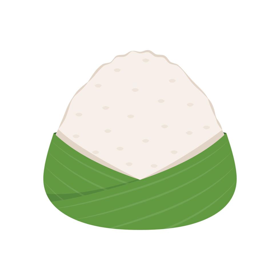 Onigiri-Vektor. Onigiri auf weißem Hintergrund. Onigiri-Logo-Design. vektor