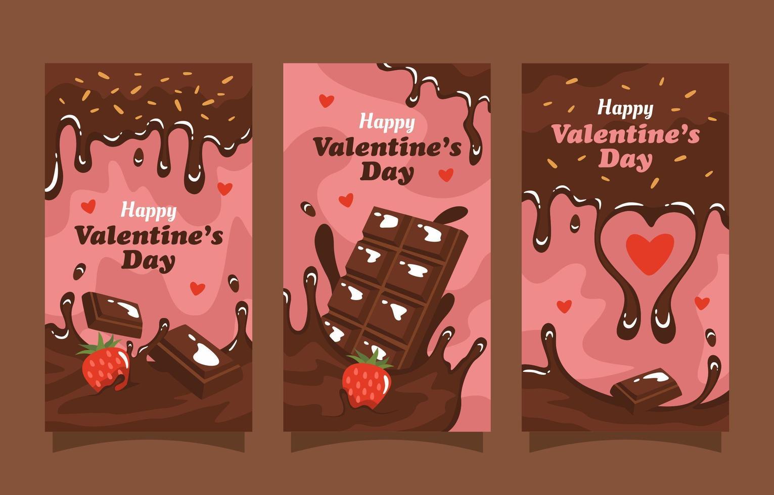 Schokoladenbanner zum Valentinstag vektor