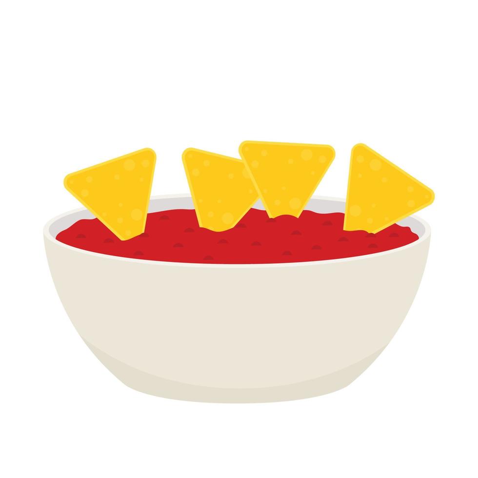 nacho karaktär design. nachos på vit bakgrund. vektor