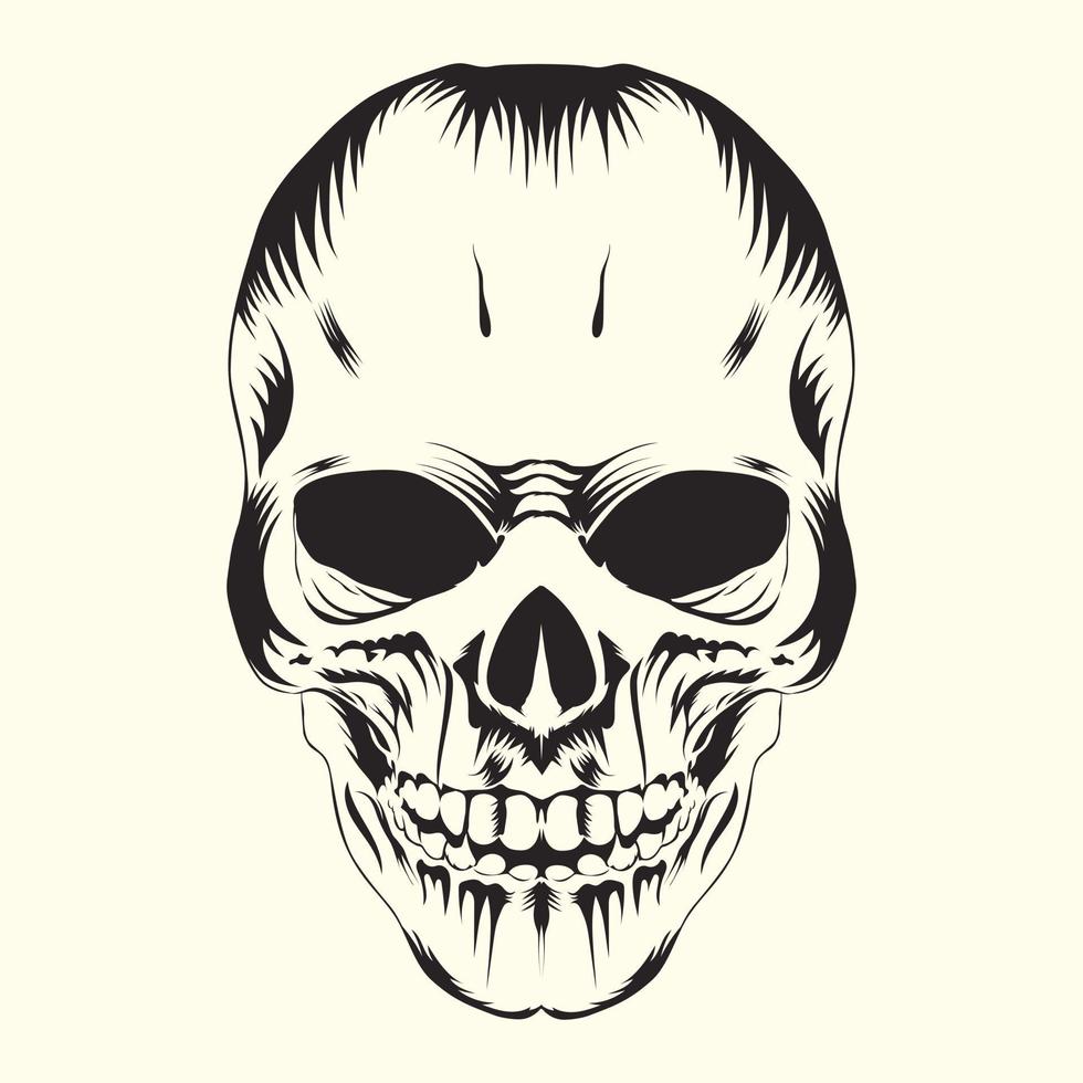 Totenkopf-Vintage-Stil. Vektor-Illustration. vektor