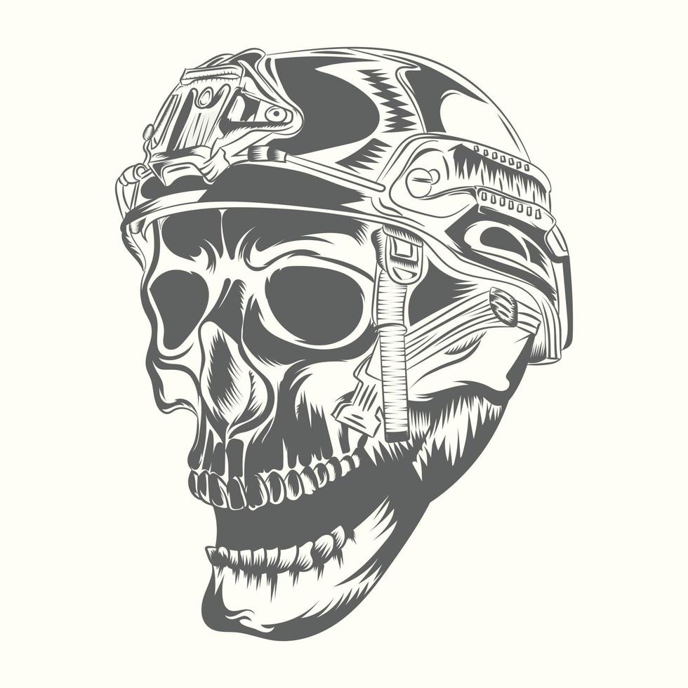 Totenkopf-Vintage-Stil. Vektor-Illustration. vektor