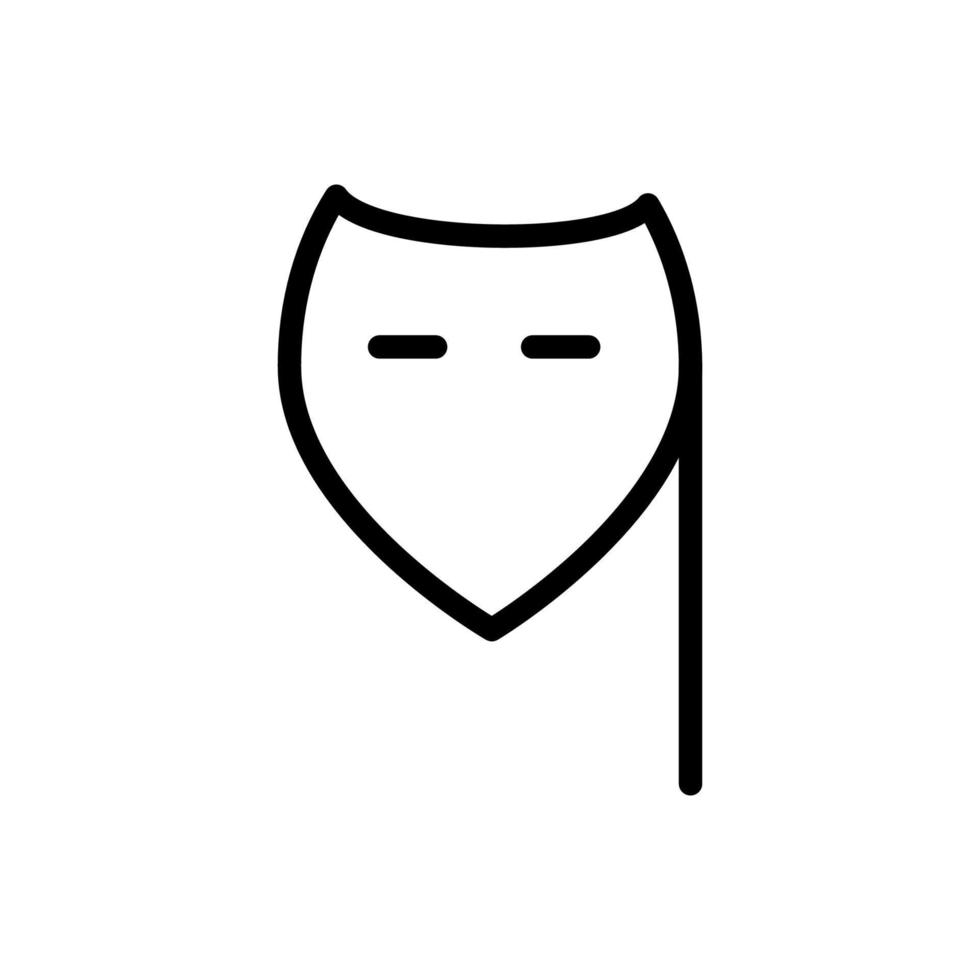 Maskenkarnevalssymbollinie isoliert auf weißem Hintergrund. schwarzes, flaches, dünnes Symbol im modernen Umrissstil. Lineares Symbol und bearbeitbarer Strich. einfache und pixelgenaue strichvektorillustration vektor