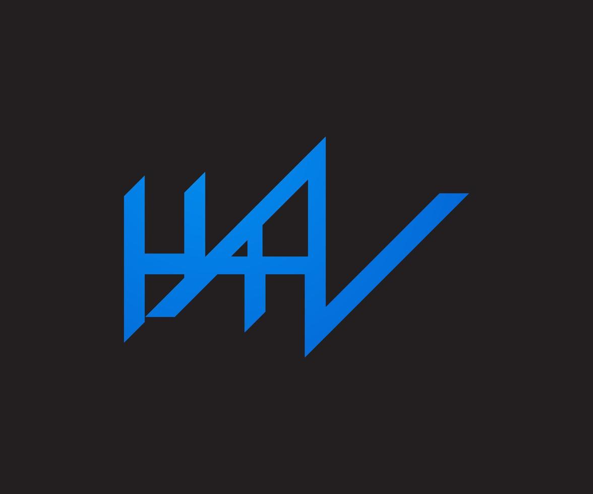 Hyaav-Logo, Brief mit modernem Design. Hyaav-Lächeln-Vektor-Logo-Vorlage. Hyaav-Buchstaben-Logo. vektor
