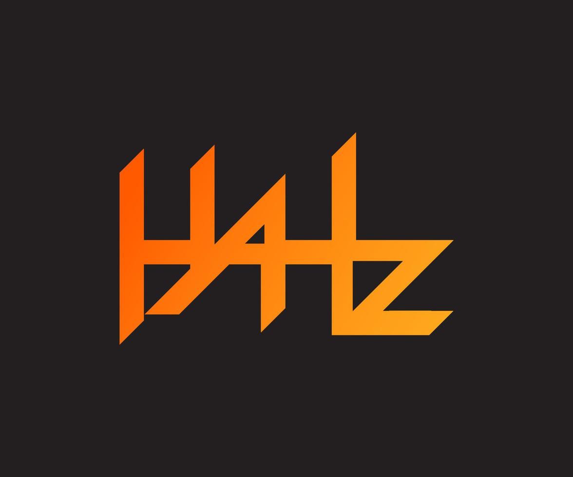 Hyahz-Logo, das Hyahz-Buchstabendesign verbindet. Hyahz-Logo. Logo Hyahz-Brief für Firmenvektor-Designvorlage. vektor