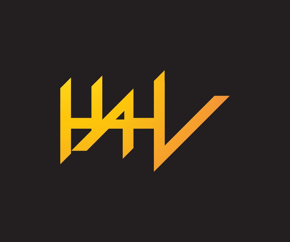 Design-Vorlagenelemente für das Logo-Icon des Buchstaben Hyahv. Hyahv-Lächeln-Vektor-Logo-Vorlage. Logo Hyahv-Brief für Firmenvektor-Designvorlage. vektor