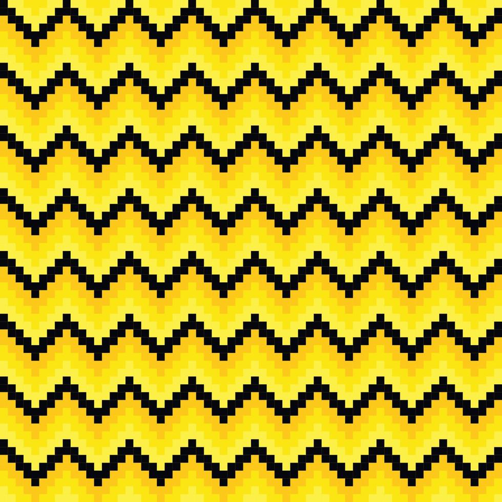 schwarz bis gelbes nahtloses geometrisches Chevron-Muster vektor