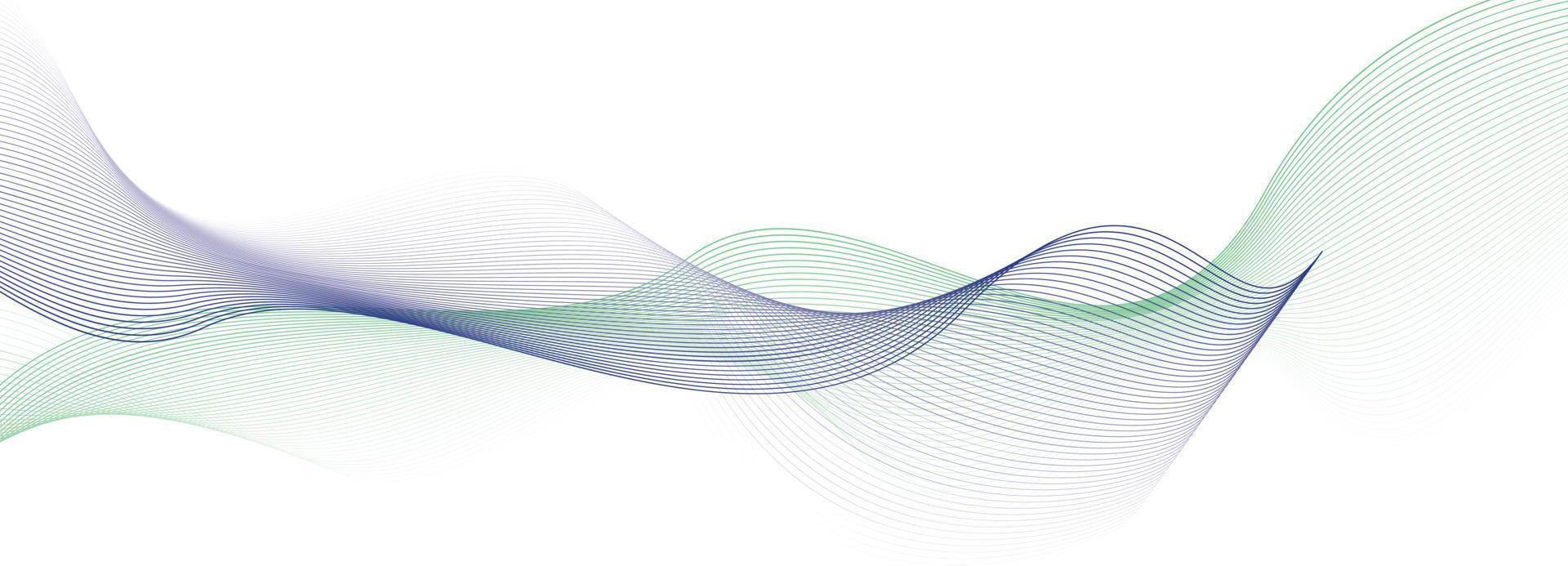 Linienstreifenmuster auf weißem gewelltem Hintergrund. abstrakter moderner Hintergrund futuristische Grafik Energie Schallwellen Technologiekonzeptdesign vektor
