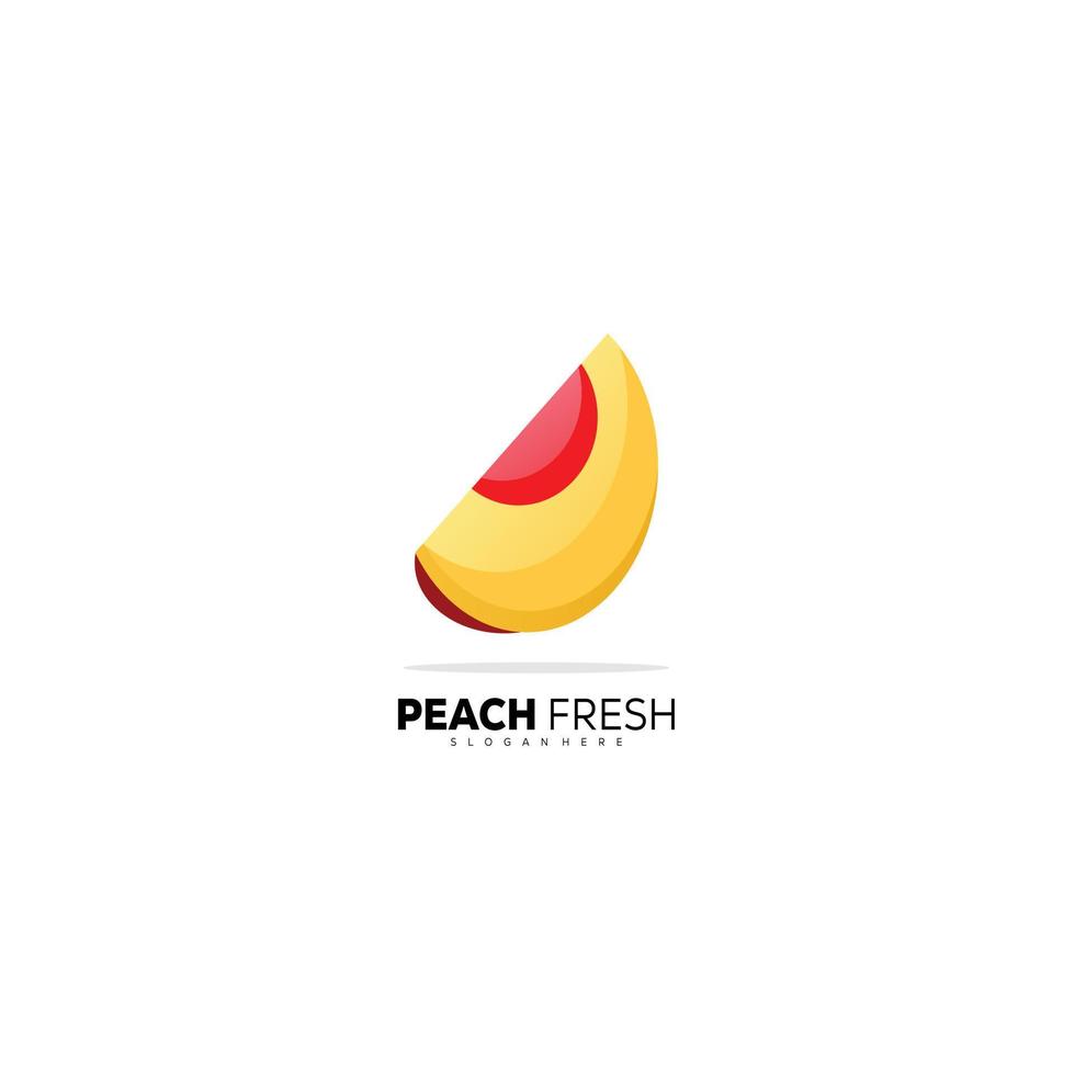 pfirsich frucht frisch design vorlage illustration symbol vektor