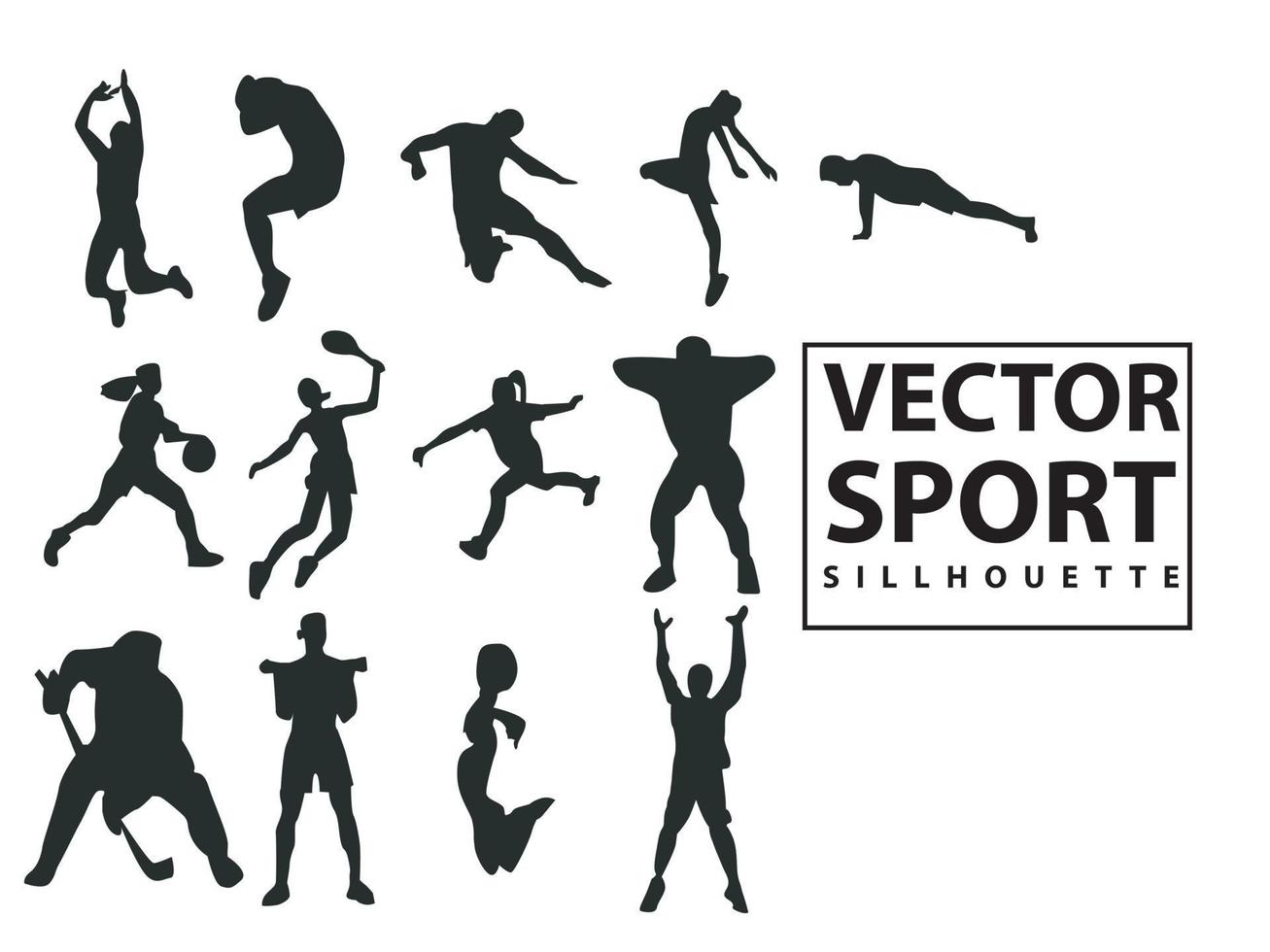 platt illustration vektor uppsättning människor sillhouette fotboll spelare med olika stil, fotboll spelare, sport, sparka, springa, hoppa isolerat på vit bakgrund