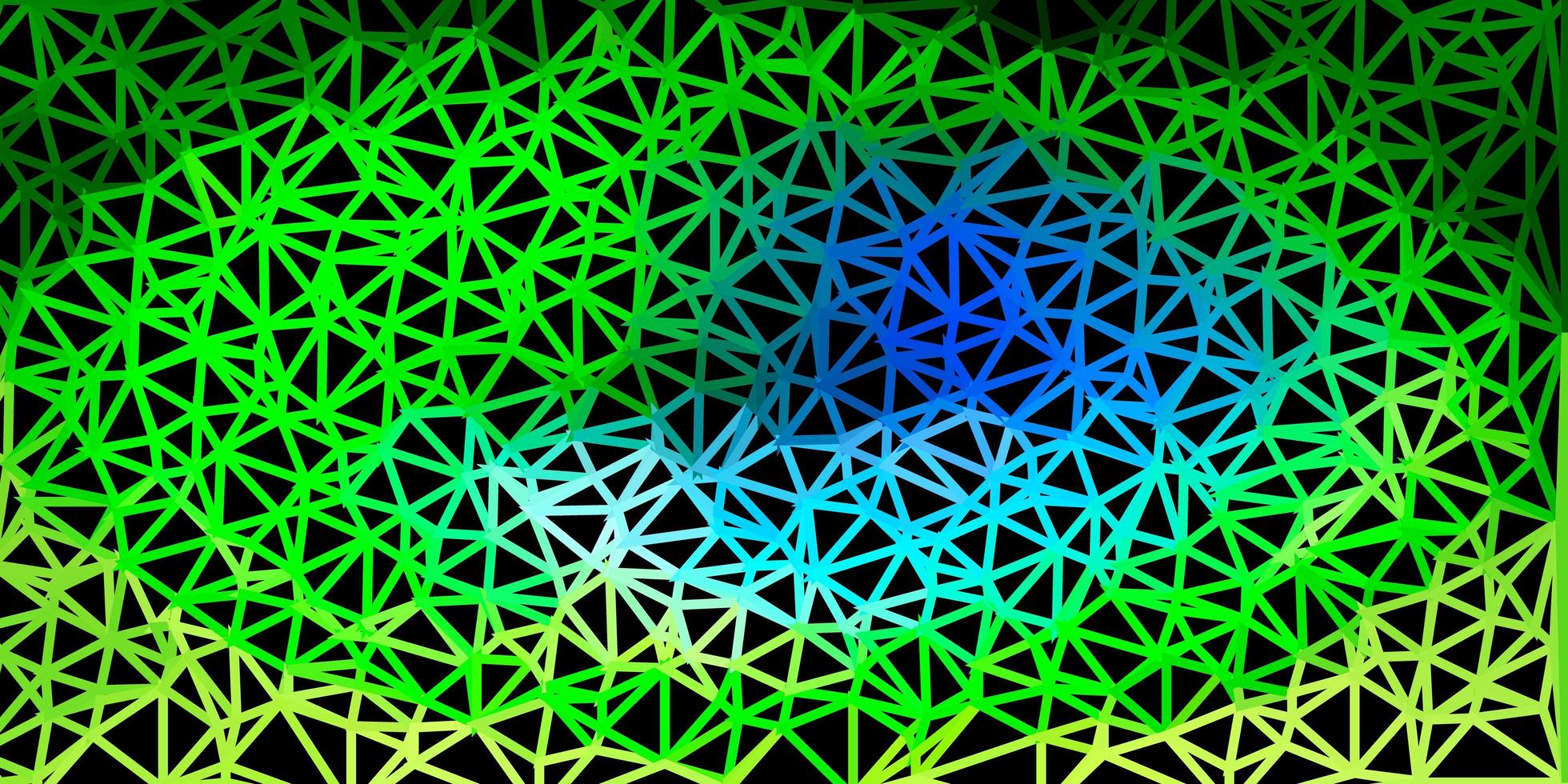 ljusblå, grön vektor triangel mosaik bakgrund.