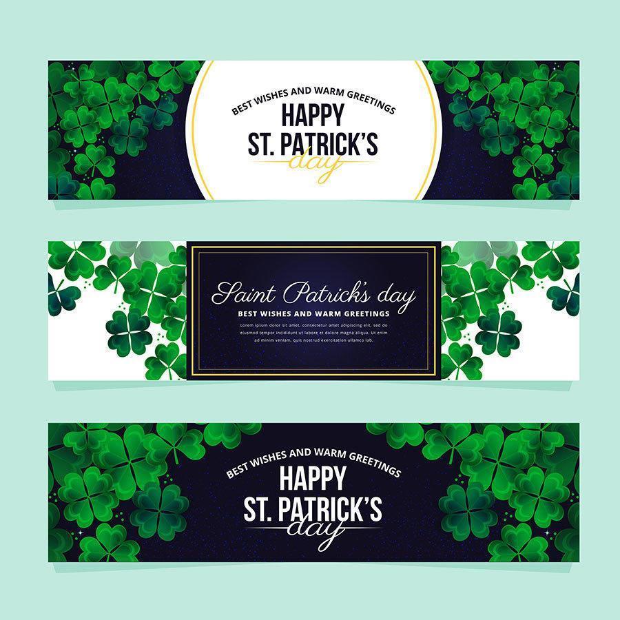 saint patrick's day banners vektor