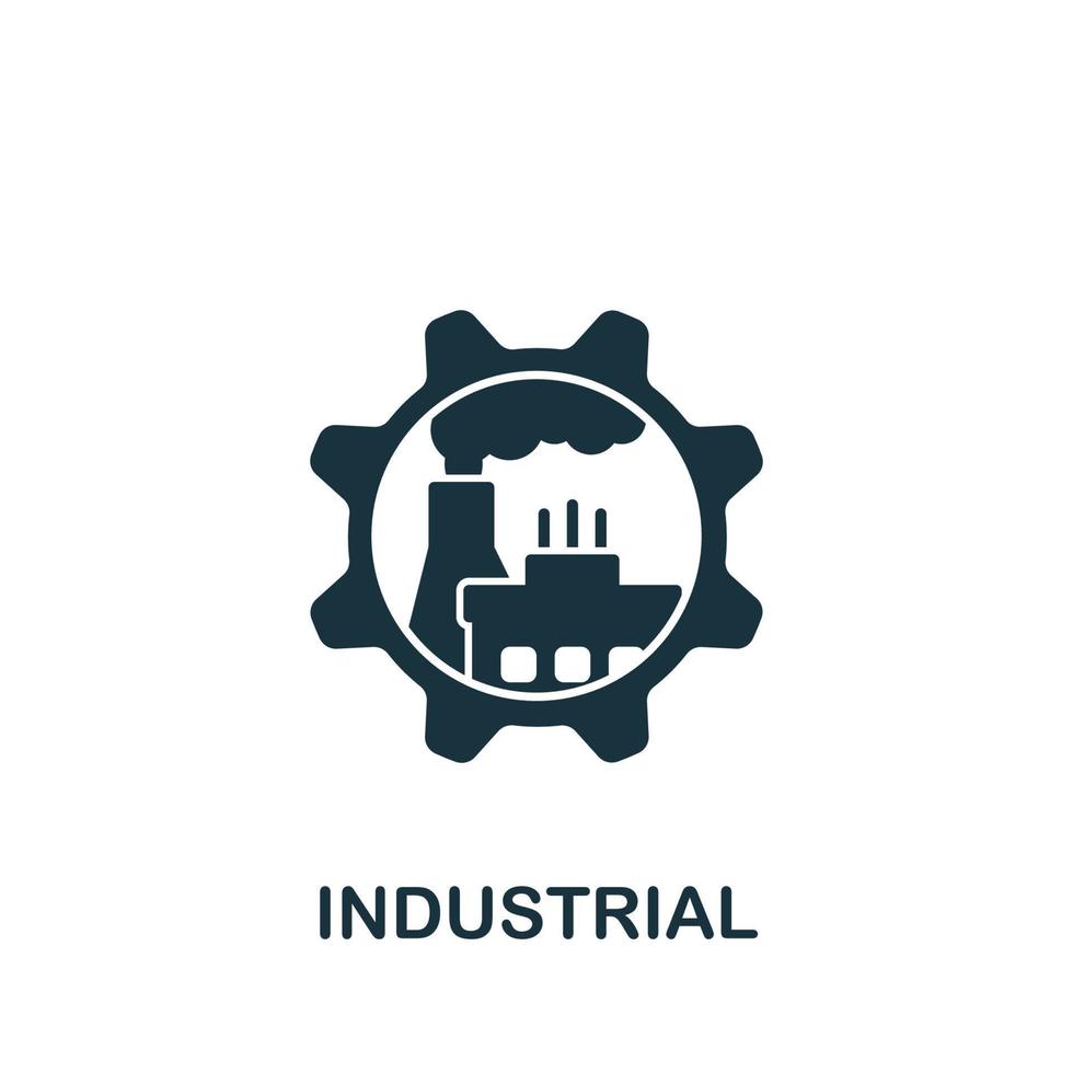 industrielle Ikone. einfaches linienelement industrielles symbol für vorlagen, webdesign und infografiken vektor