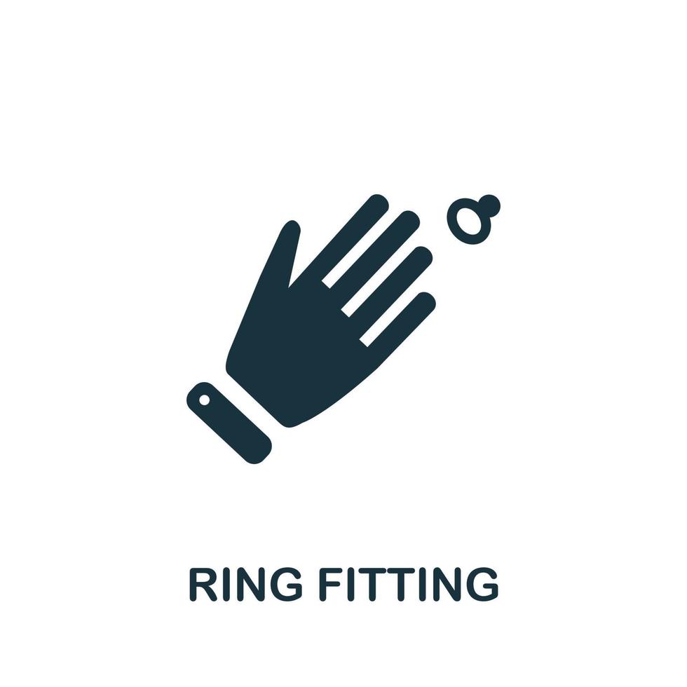 Ring passendes Symbol. einfaches Element aus der Schmuckkollektion. kreatives Ringfitting-Symbol für Webdesign, Vorlagen, Infografiken und mehr vektor