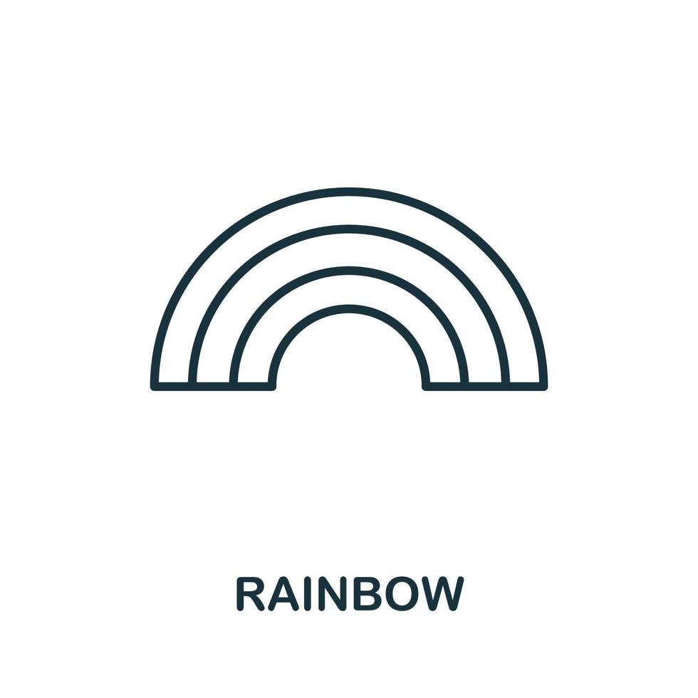 Regenbogen-Symbol aus der LGBT-Sammlung. Einfaches Regenbogensymbol für Vorlagen, Webdesign und Infografiken vektor