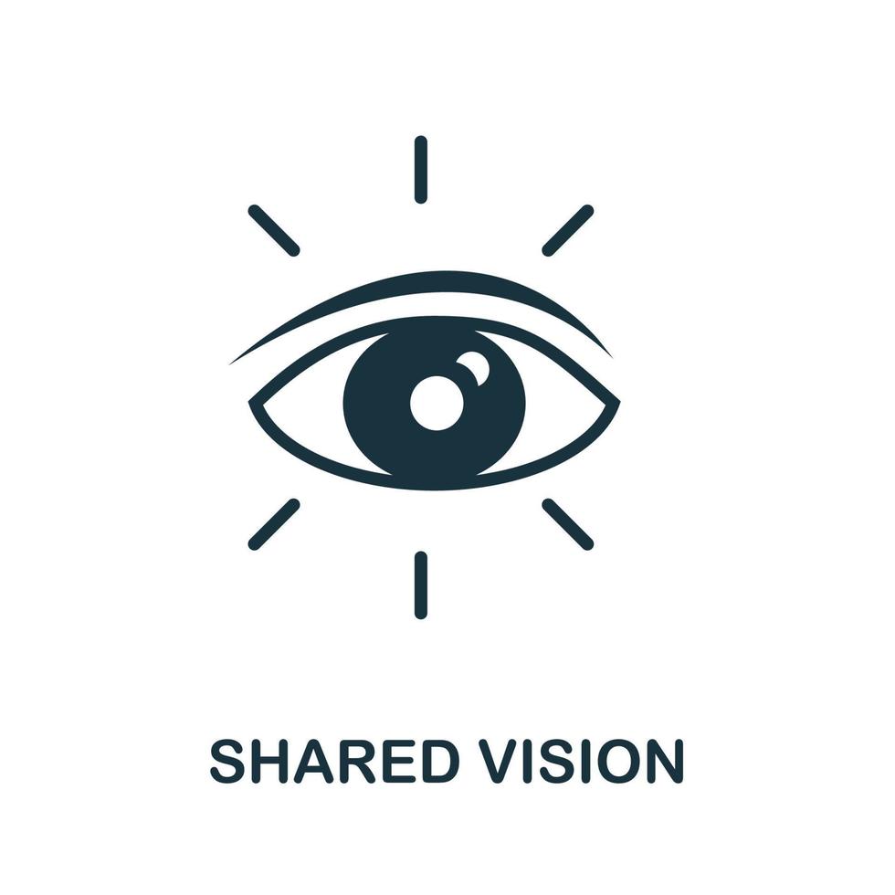 Symbol für gemeinsame Vision. einfaches Element aus der Management-Sammlung. kreatives gemeinsames Visionssymbol für Webdesign, Vorlagen, Infografiken und mehr vektor