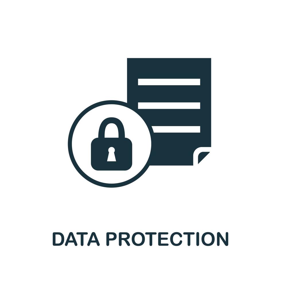 Datenschutz-Symbol. einfaches element aus der internetsicherheitssammlung. kreatives Datenschutzsymbol für Webdesign, Vorlagen, Infografiken und mehr vektor