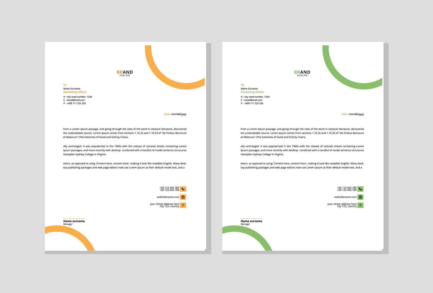 företags- modern brev mall design. brev design för din företag, företags- företag, projekt, företags- industrier. vektor