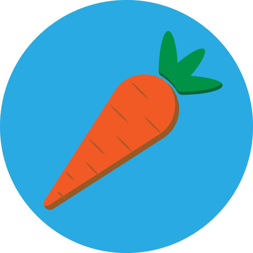 Flache Ikone der Karottenfrucht vektor