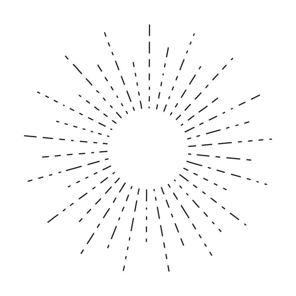 svart solsken, Sol strålar, solstrålar design element vektor illustration.