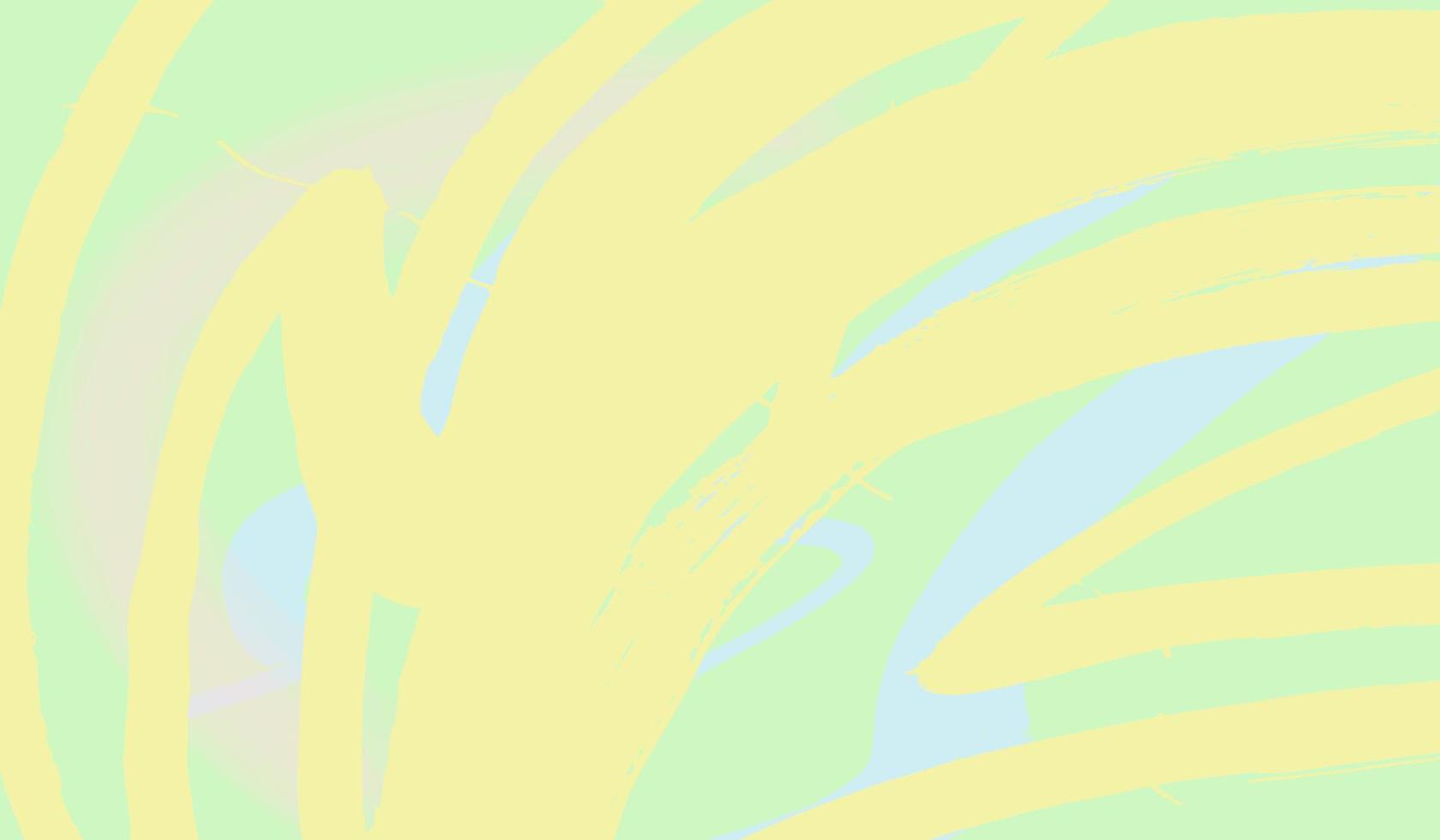 abstrakter hintergrund von sanfter gelber farbe mit grünen spritzern. frische und helle farbkombination nachahmung pinsel markiert .hand-painted.vector vektor