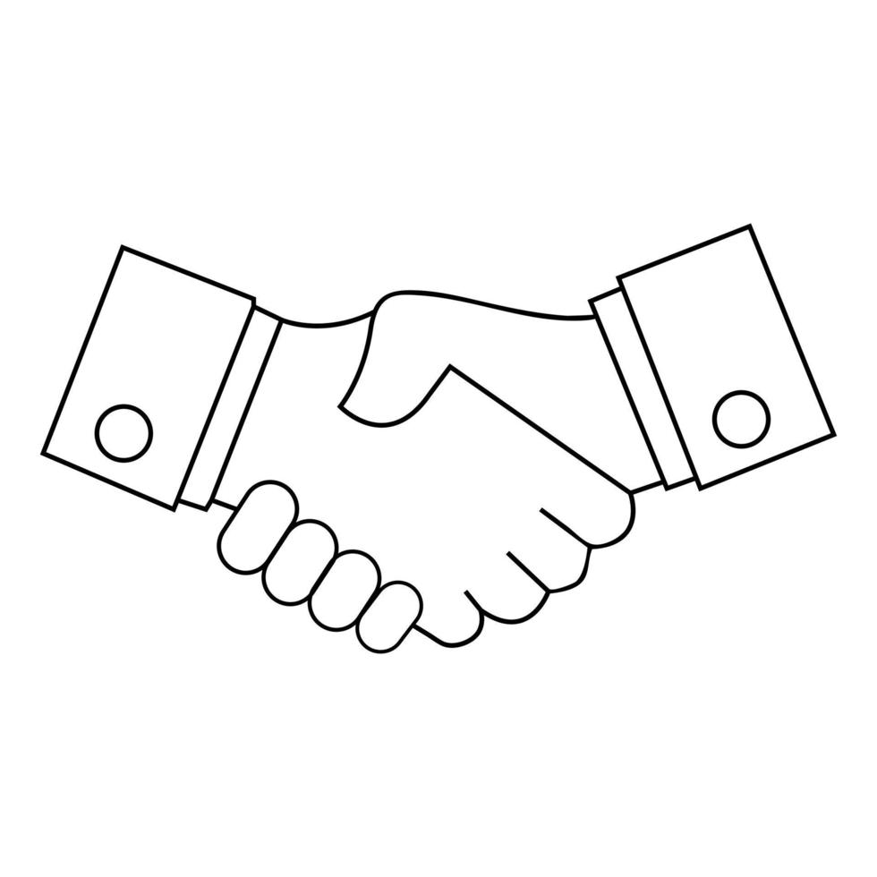 Handshake-Symbol-Vektorillustration. Business-Handshake-Symbol vektor