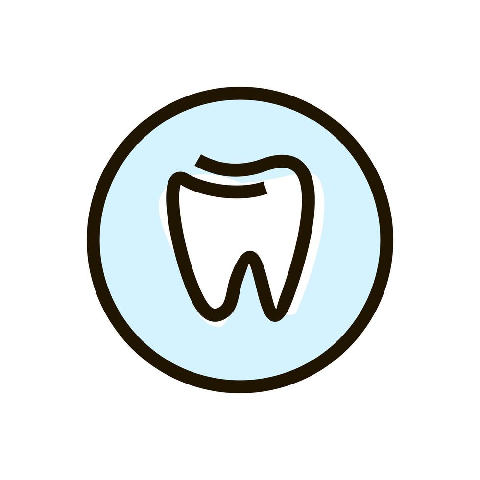 tand cirkel logotyp. internationell tandläkare dag. vektor