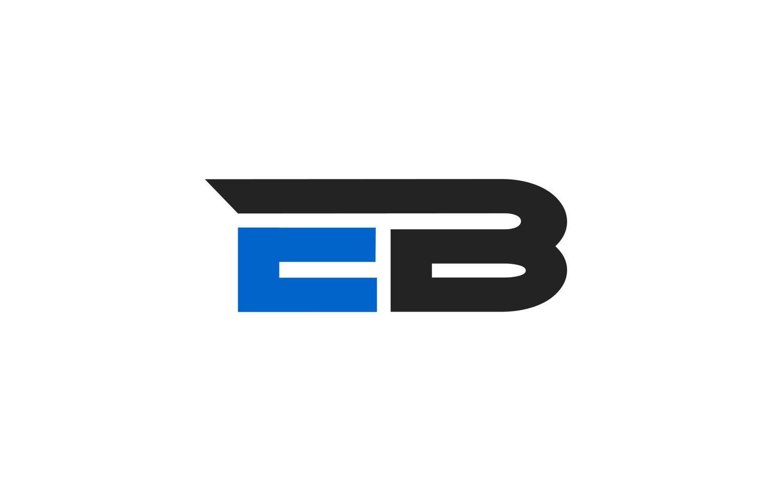 eb-Logo-Design oder Buchstabe eb-Logo vektor