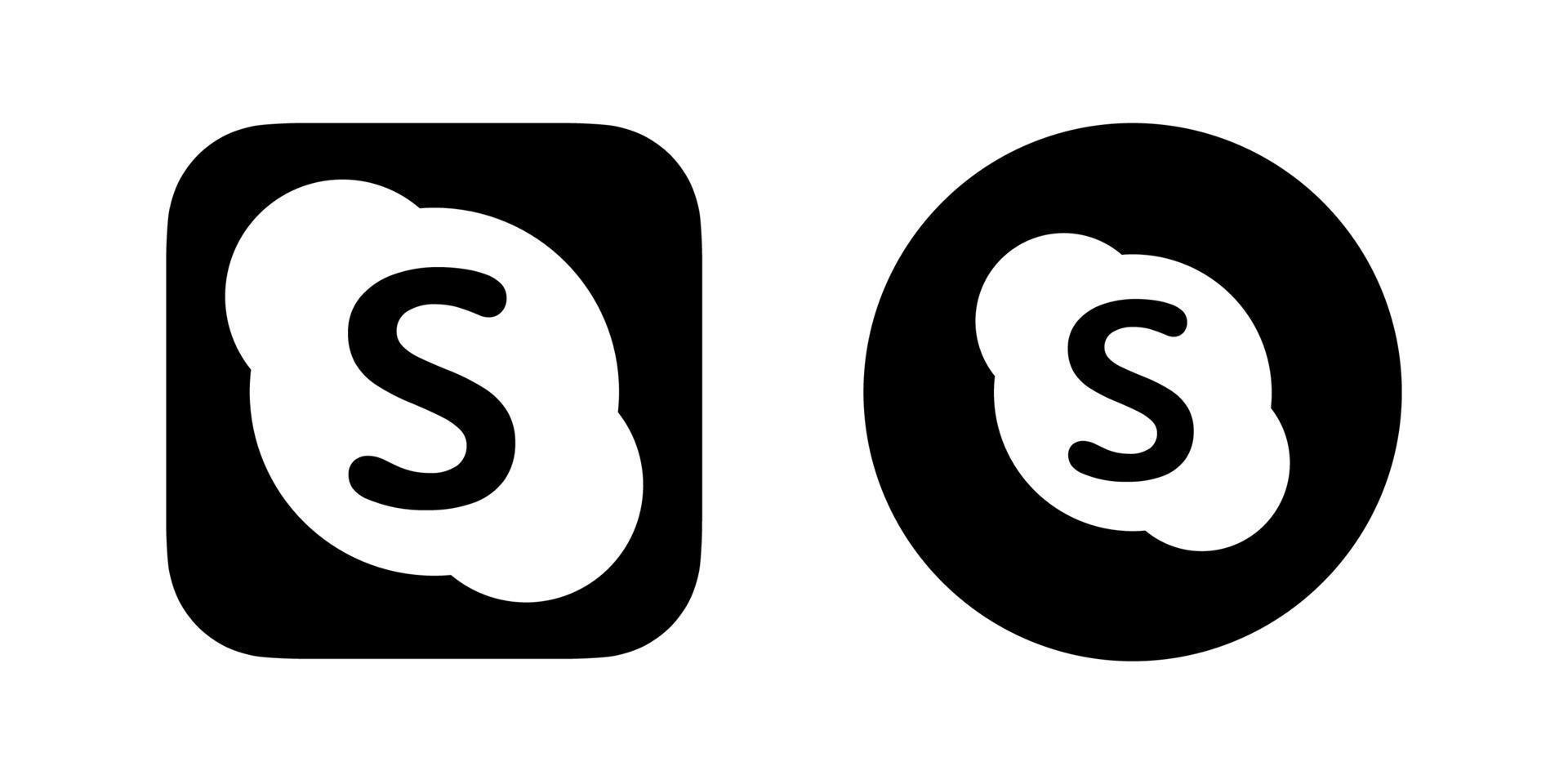 Skype-Logo-Vektor, Skype-Symbol kostenloser Vektor