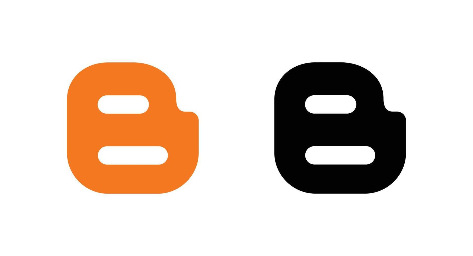 bloggare logotyp, bloggare ikon fri vektor