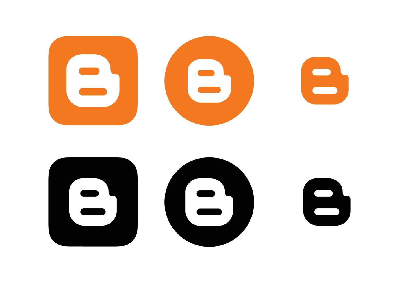 Blogger-Logo, freier Vektor des Blogger-Symbols