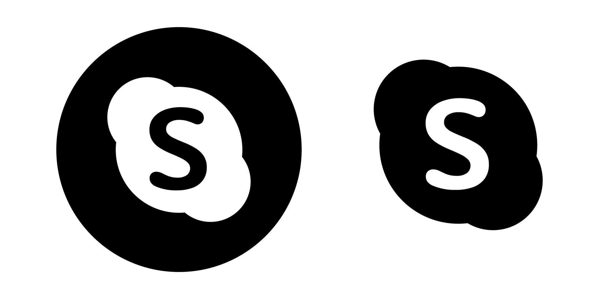 Skype-Logo-Vektor, Skype-Symbol kostenloser Vektor