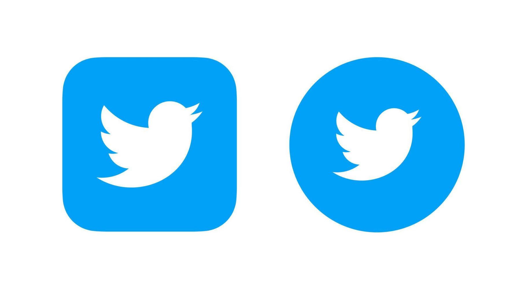 Twitter logotyp, Twitter ikon vektor, Twitter symbol fri vektor