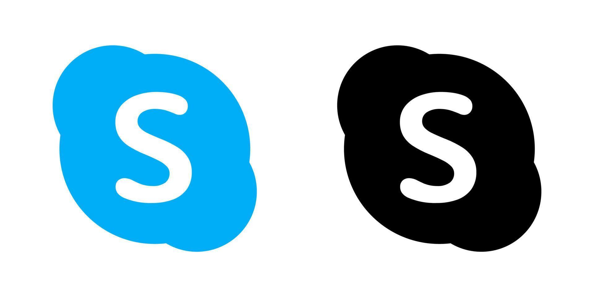 skype logotyp vektor, skype ikon fri vektor
