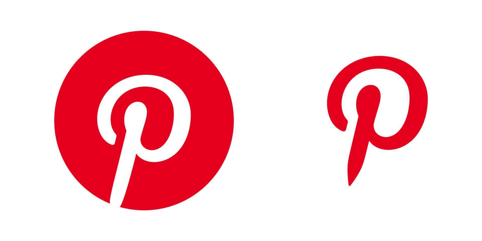 Pinterest logotyp vektor, Pinterest symbol, Pinterest ikon fri vektor